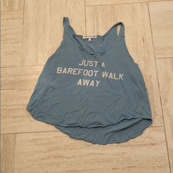 Light Blue Wildfox Oversized Tank | Sz Sm - Picture 1 of 4